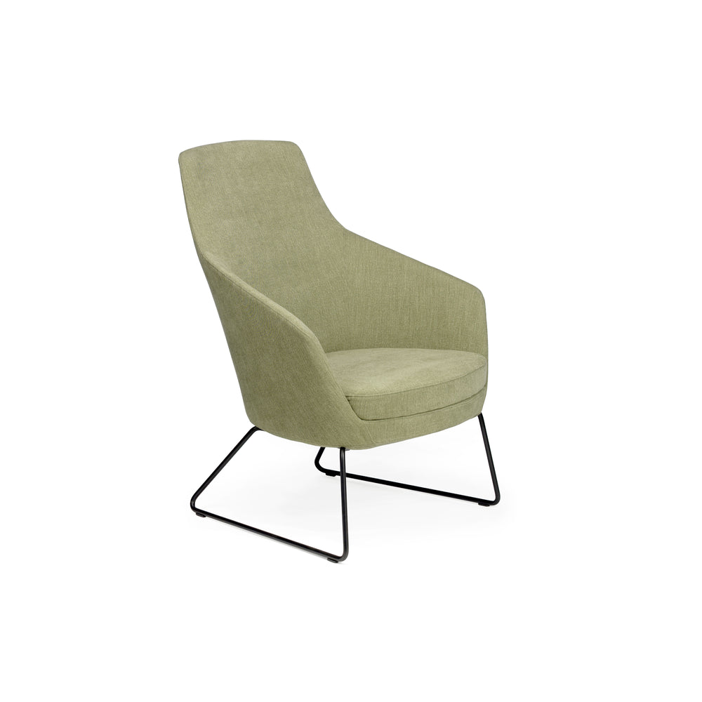 Chair Solutions Annette Lounge Sled Black Chair