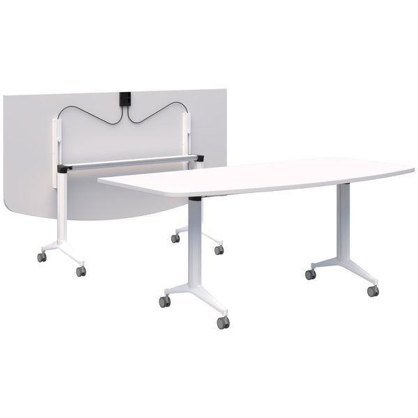 Accent Boost Flip Table - D Shape Top