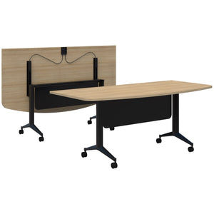 Accent Boost Flip Table - D Shape Top with Modesty