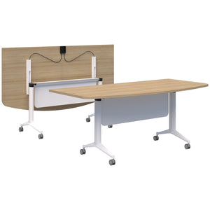 Accent Boost Flip Table - D Shape Top with Modesty