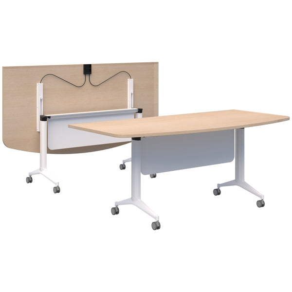 Accent Boost Flip Table - D Shape Top with Modesty