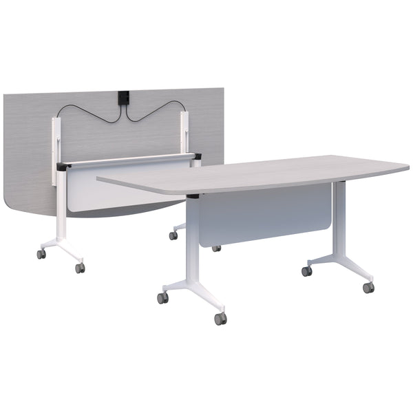 Accent Boost Flip Table - D Shape Top with Modesty