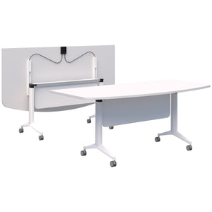 Accent Boost Flip Table - D Shape Top with Modesty