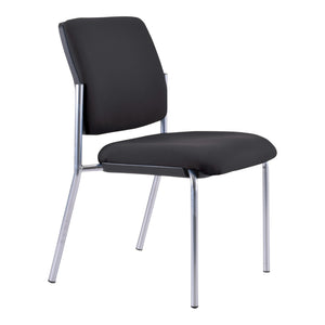 Buro Lindis No Arms Chair - Reflective Silver Frame
