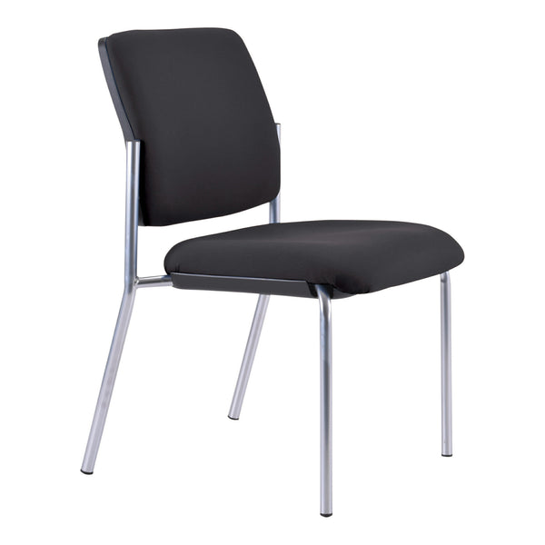 Buro Lindis No Arms Chair - Reflective Silver Frame