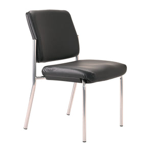 Buro Lindis No Arms Chair - Reflective Silver Frame