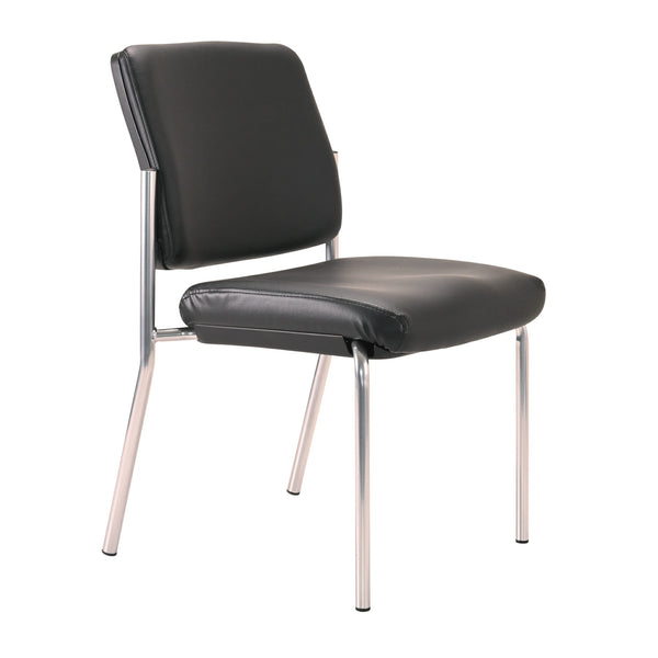 Buro Lindis No Arms Chair - Reflective Silver Frame