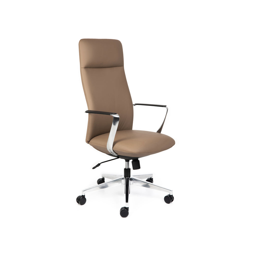 Chair Solutions Director High Back Tan Leather Chair