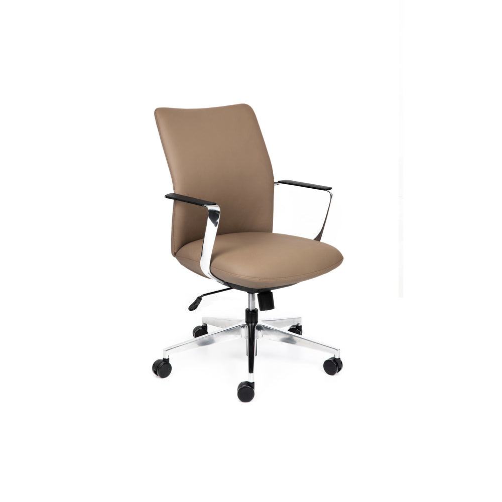 Chair Solutions Director Mid Back Tan Leather Chair