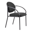 Buro Essence Chair With Arms - Black Powder Coat Frame