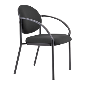 Buro Essence Chair With Arms - Black Powder Coat Frame