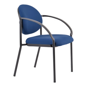 Buro Essence Chair With Arms - Black Powder Coat Frame