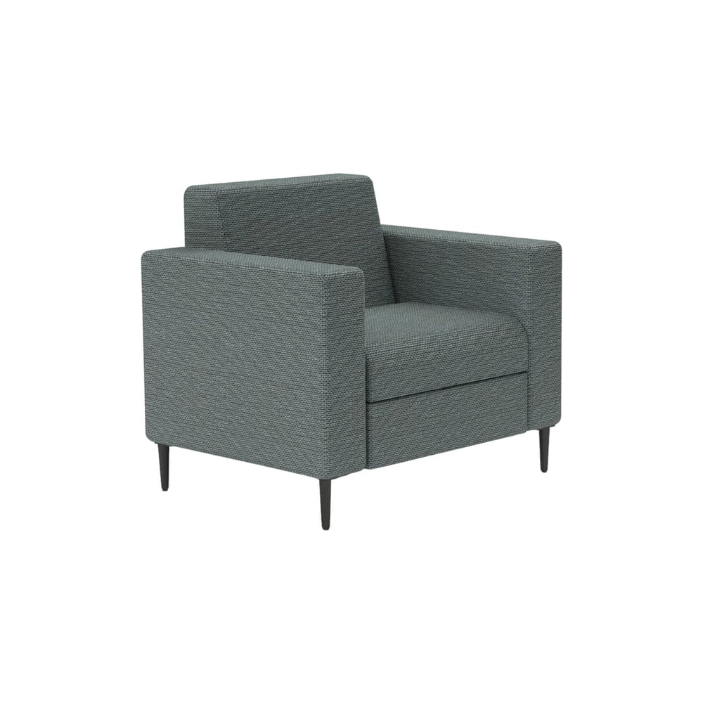 Chair Solutions Kipling Single Seater - With Arms - Black Legs