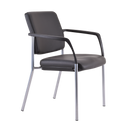 Buro Lindis With Arms Chair - Reflective Silver Frame