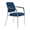 Buro Lindis With Arms Chair - Reflective Silver Frame