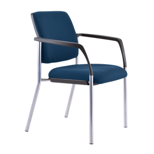 Buro Lindis With Arms Chair - Reflective Silver Frame