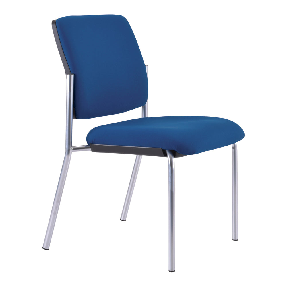 Buro Lindis No Arms Chair - Reflective Silver Frame