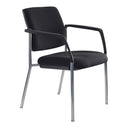 Buro Lindis With Arms Chair - Reflective Silver Frame