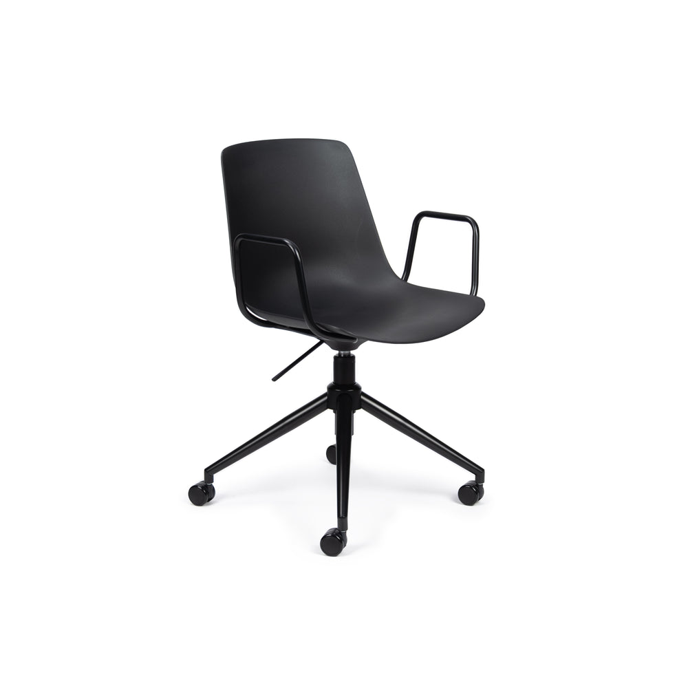 Chair Solutions OLA Castors Poise 4-Star Chair - Black Shell - Arms