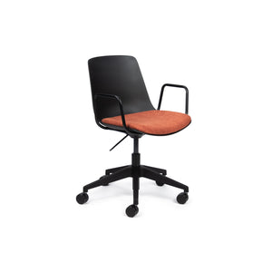 Chair Solutions OLA Castors Hi-Arch Chair - Black Shell - Seat Pad - Arms