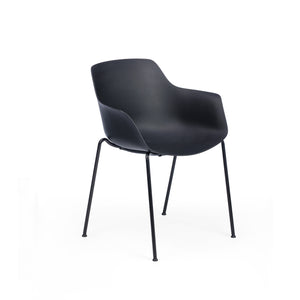 Chair Solutions OLA Relax 4-Leg Chair - Black Frame - Black Shell