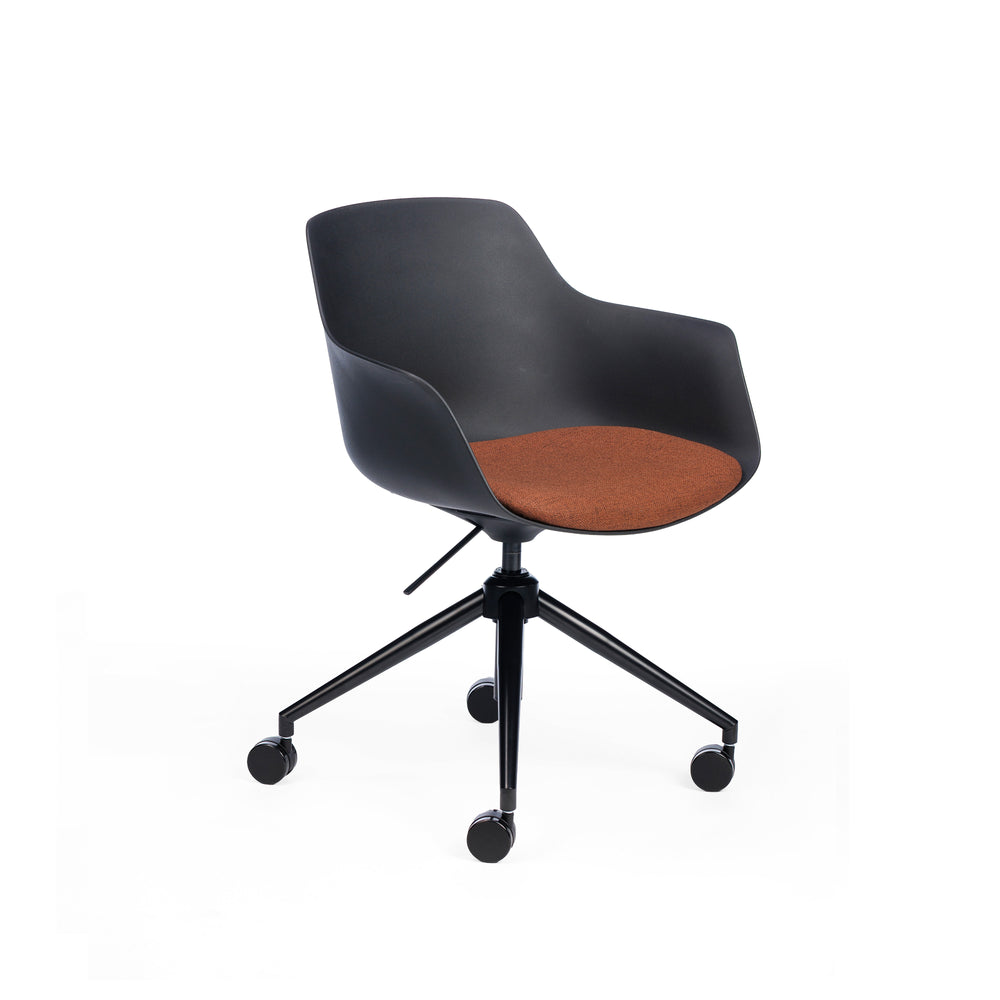 Chair Solutions OLA Relax Castors Poise 4-Star Chair - Black Shell - Seat Pad