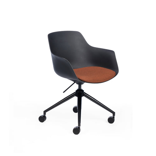 Chair Solutions OLA Relax Castors Poise 4-Star Chair - Black Shell - Seat Pad