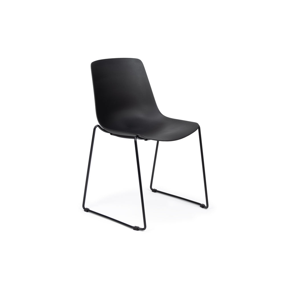 Chair Solutions OLA Sled Chair - Black Frame - Black Shell
