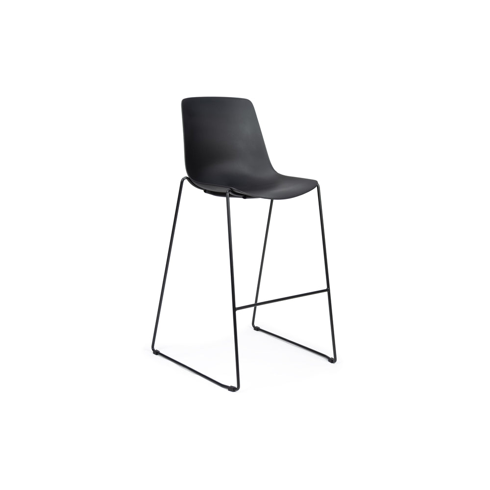 Chair Solutions OLA Stool 76 Hi Back - Black Sled & Shell