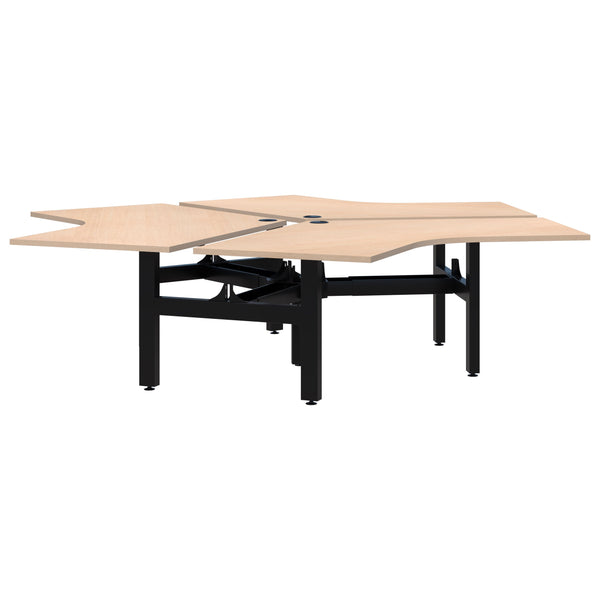 Accent Summit II Fixed Height 120° 3 Pod Desk