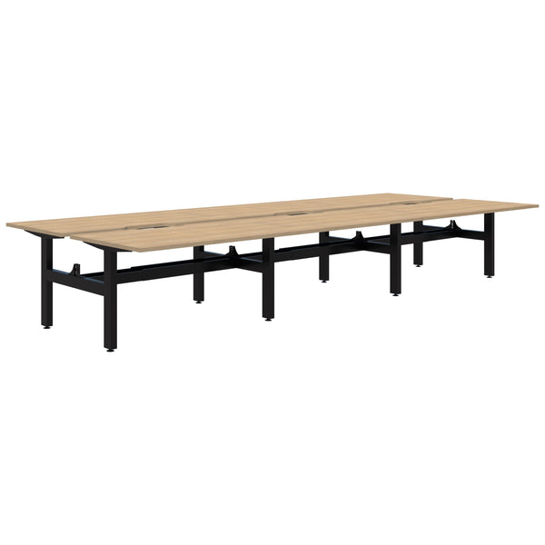 Accent Summit II Fixed Height Back-to-Back 6 Pod Desk