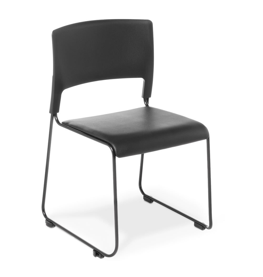 Eden Slim Chair Seat Upholstered Black Vinyl