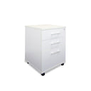 Mobel Sonic White 2-Drawer & File Mobile Storage Unit