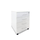 Mobel Sonic White 4-Drawer Mobile Storage Unit